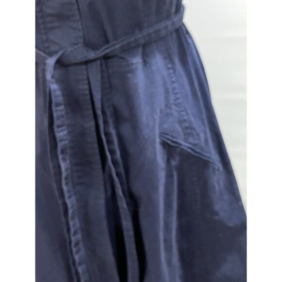 Derek Lam, Blue Sleeveless Crew Neck Belted Tie A-Line Dress Size 46/US Med - Picture 8 of 13